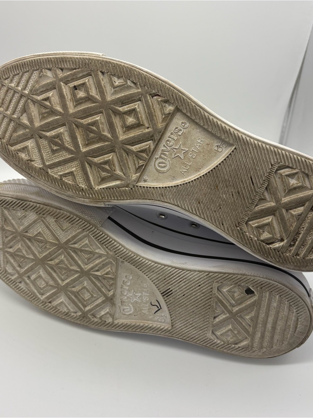 White Leather High Top Converse Chuck Taylor All Stars Women’s 8.5 - Picture 7 of 8